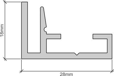 Spirit-TEX profil de aluminiu  18mm/3060mm